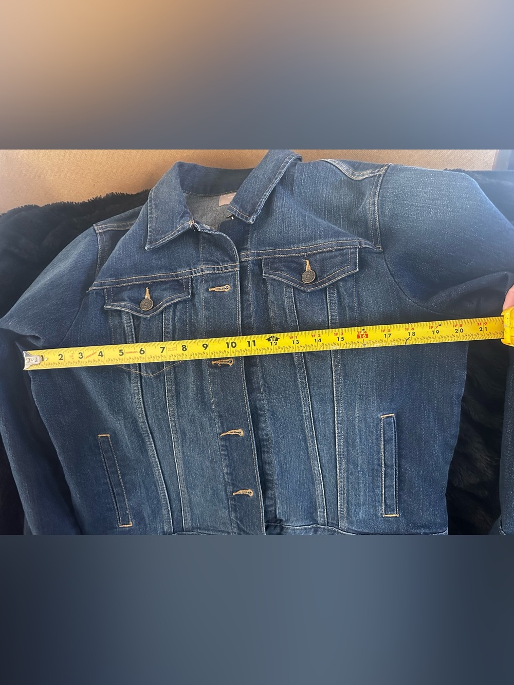 Banana Republic Dark Blue Denim Jean Jacket ** read description ** - Picture 2 of 11